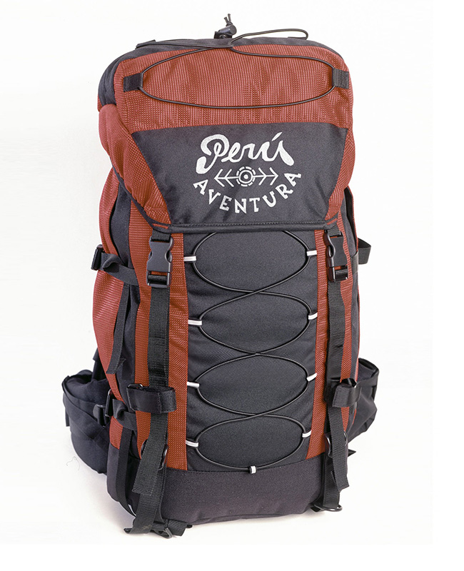 A typical 65-litre rucksack. Includes clipping path.